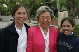 Patches Willcox and her granddaughters